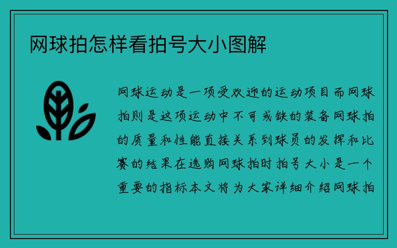 网球拍怎样看拍号大小图解